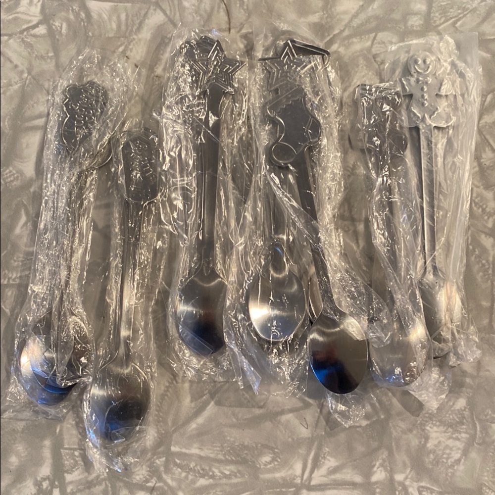 Silver Themed Spoons Set
